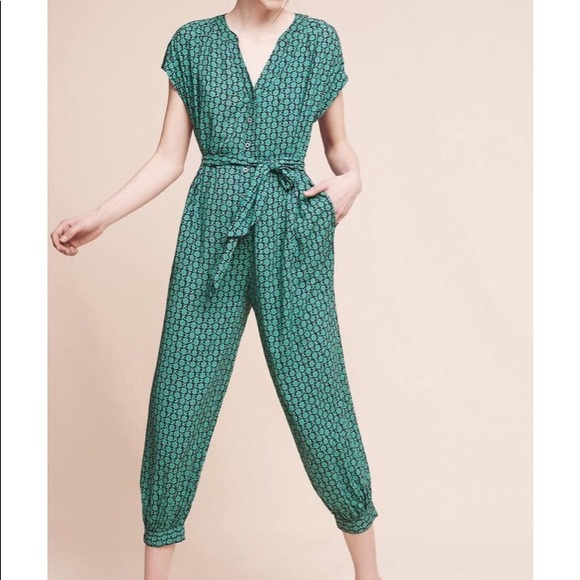 Maeve Other - Anthropologie Maeve Green Geoscope Jumpsuit